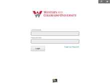 Tablet Screenshot of blackboard.western.edu